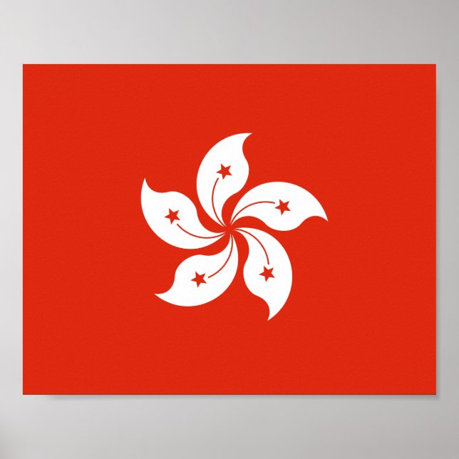 Flagge Hongkongs Poster (Vorne)