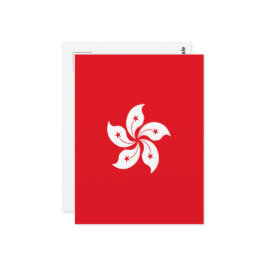 Flagge Hongkongs Postkarte
