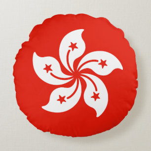 Flagge Hongkongs Rundes Kissen
