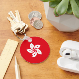 Flagge Hongkongs Schlüsselanhänger