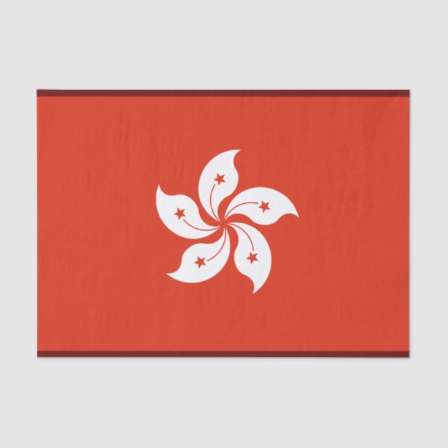 Flagge Hongkongs Seidenpapier (Vorderseite)
