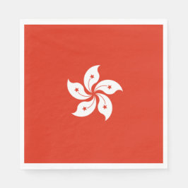 Flagge Hongkongs Serviette