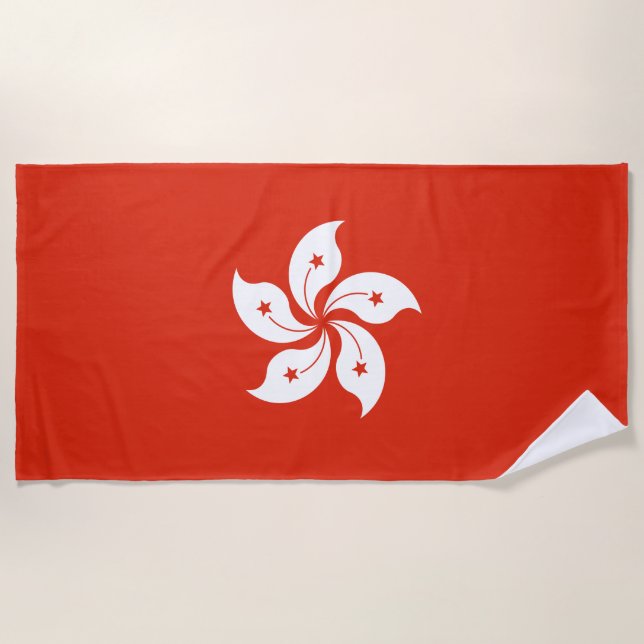 Flagge Hongkongs Strandtuch (Vorderseite)