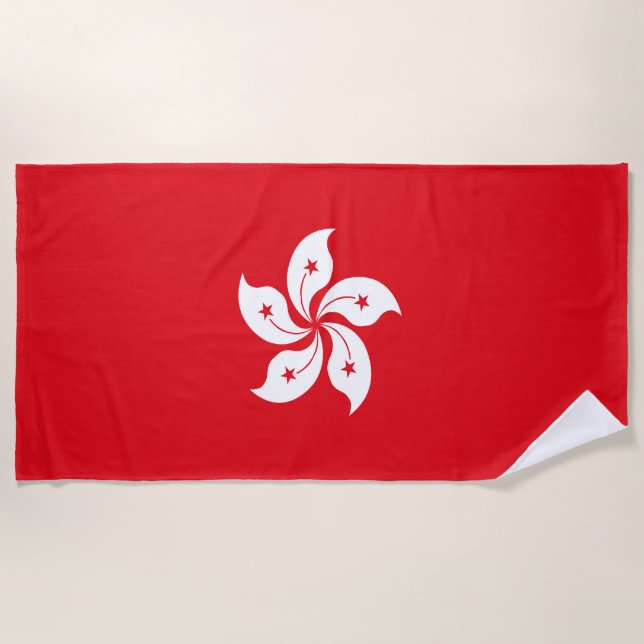 Flagge Hongkongs Strandtuch (Vorderseite)