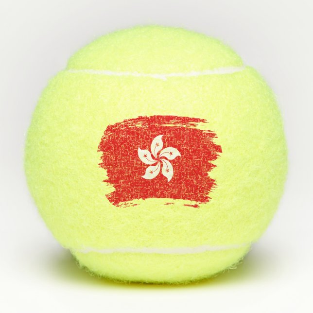 Flagge Hongkongs Tennisbälle (Vorderseite)