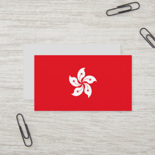Flagge Hongkongs Visitenkarte