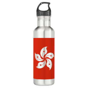 Flagge Hongkongs Wasserflasche aus Edelstahl Edelstahlflasche