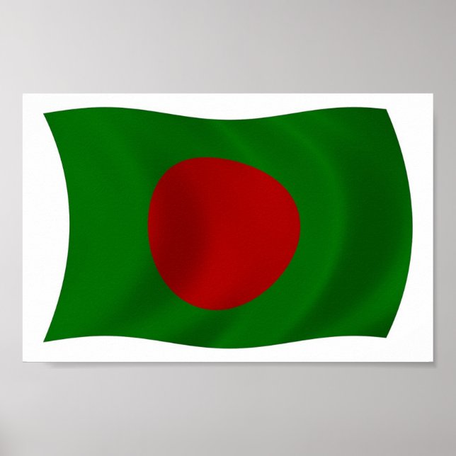 Flagge in Bangladesch Poster (Vorne)