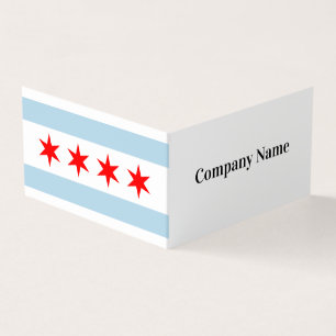 Flagge in Chicago Faltschachtel für Visitenkarten