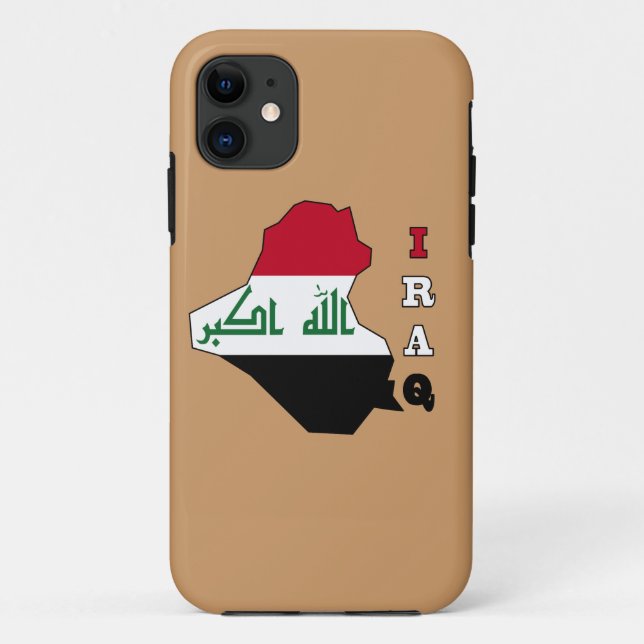 Flagge in der Karte vom Irak Case-Mate iPhone Hülle (Rückseite)