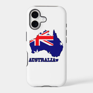 Flagge in der Karte von Australien
