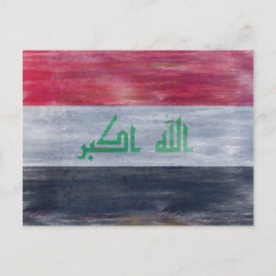 Flagge in Irak Postkarte