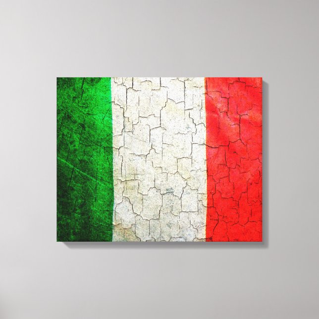 Flagge in Italien Leinwanddruck (Vorderseite)