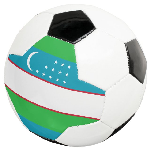 Flagge in Usbekistan Fußball (Dreiviertel)