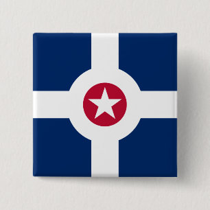 Flagge Indianapolis, Indiana Button