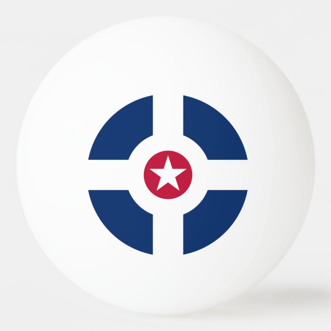 Flagge Indianapolis, Indiana Ping Pong Ball Tischtennisball (Vorderseite)