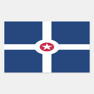 Flagge Indianapolis, Indiana Rechteckiger Aufkleber