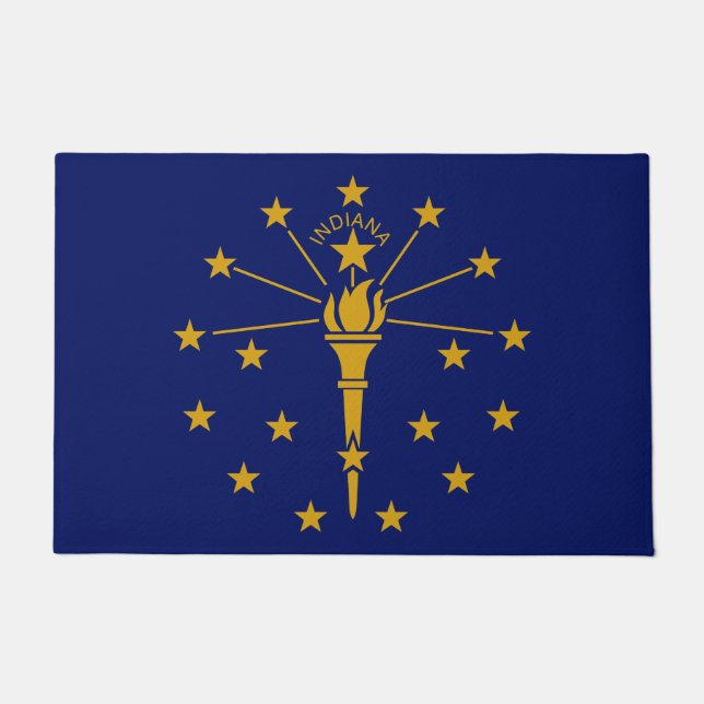 Flagge Indianas (US-Staat) Fußmatte (Vorderseite)