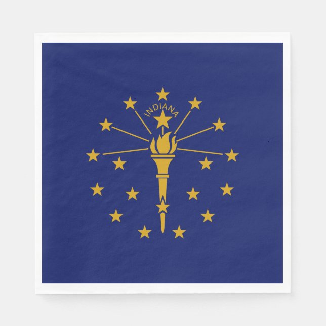 Flagge Indianas (US-Staat) Serviette (Vorderseite)