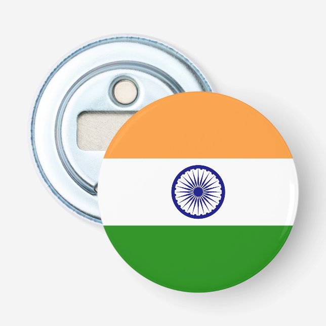 Flagge Indiens Flaschenöffner (Vorderseite)