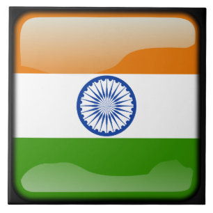 Flagge Indiens Fliese