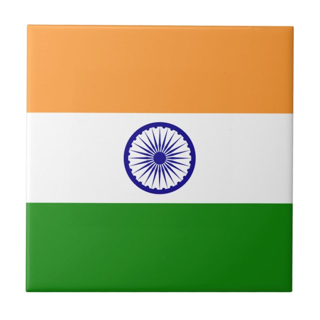 Flagge Indiens Fliese (Vorderseite)