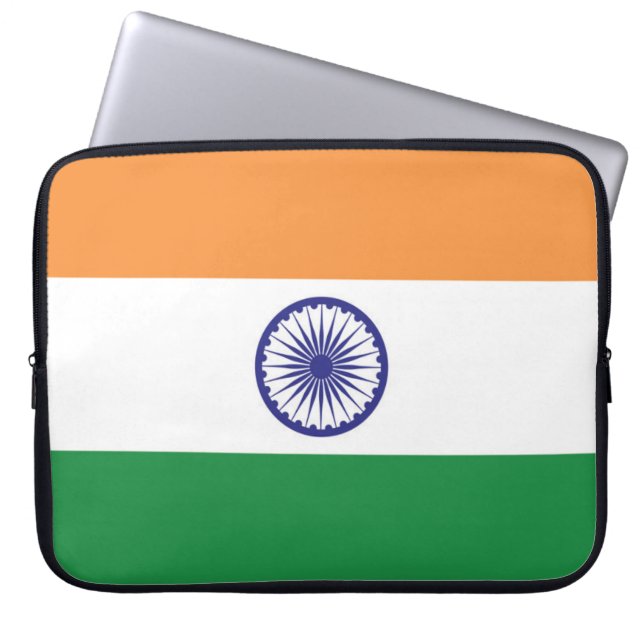 Flagge Indiens Laptopschutzhülle (Vorderseite)