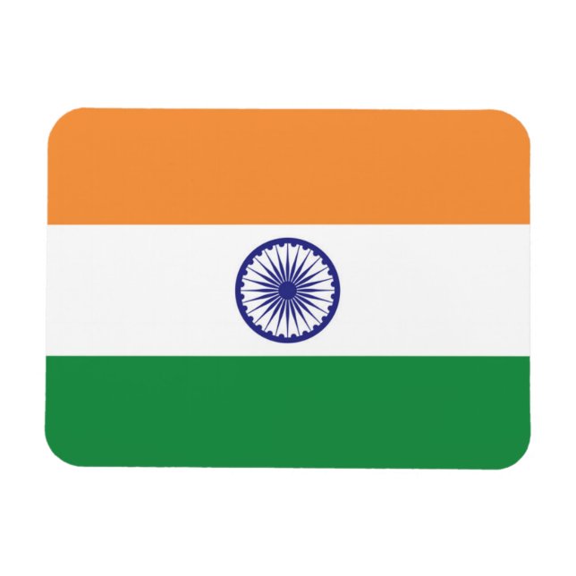 Flagge Indiens Magnet (Horizontal)