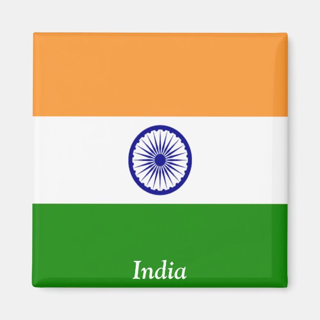 Flagge Indiens Magnet (Vorne)