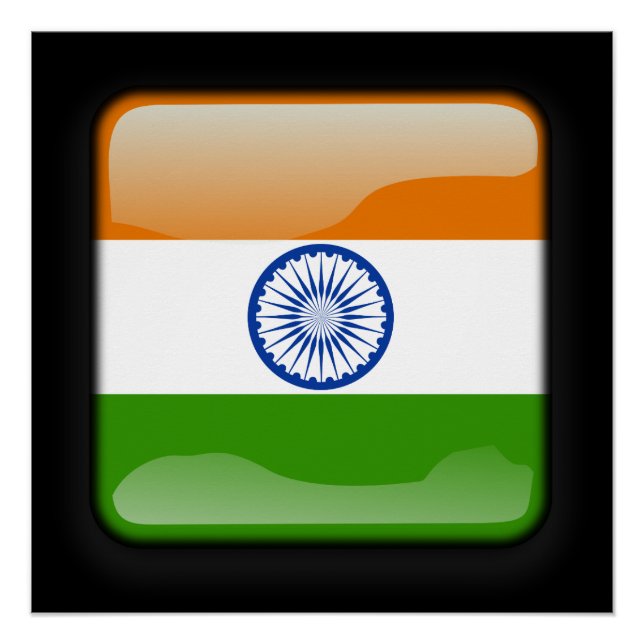 Flagge Indiens Poster (Vorderseite)