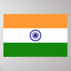 Flagge Indiens Poster