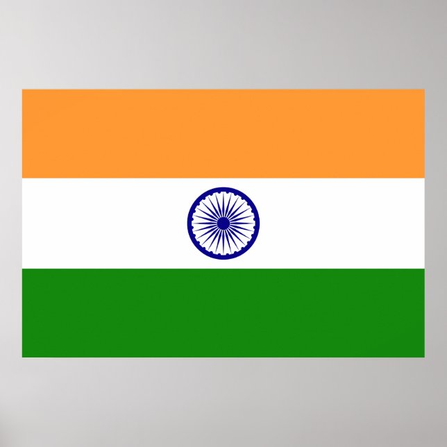 Flagge Indiens Poster (Vorne)