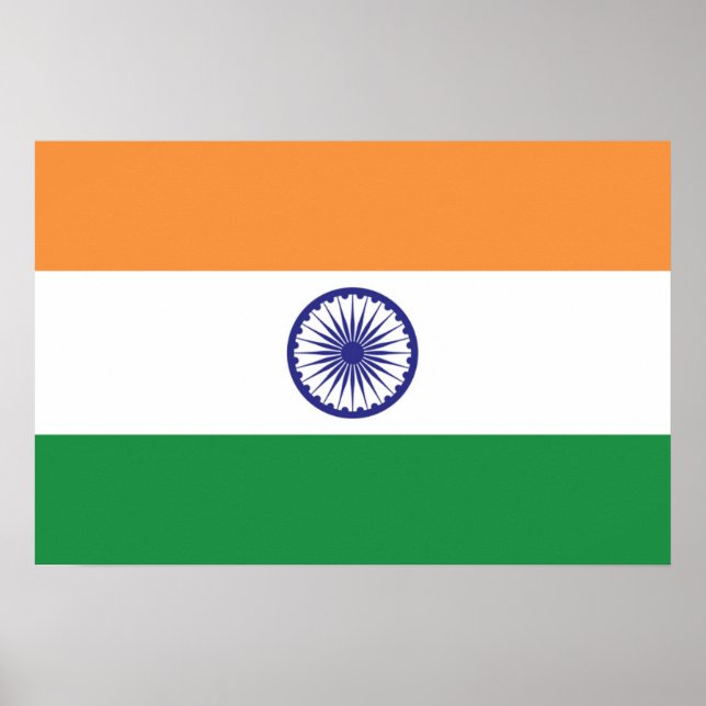 Flagge Indiens Poster (Vorne)