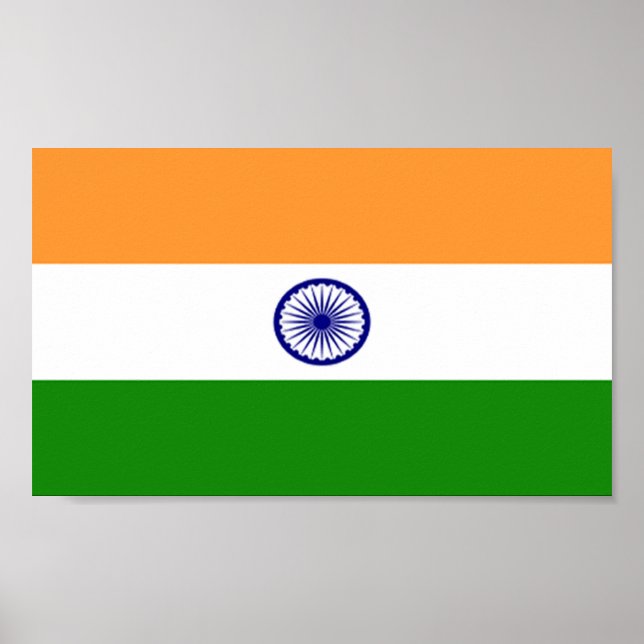 Flagge Indiens Poster (Vorne)