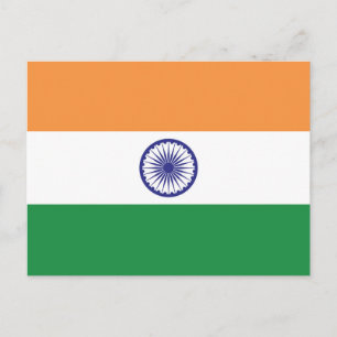 Flagge Indiens Postkarte