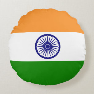 Flagge Indiens Rundes Kissen