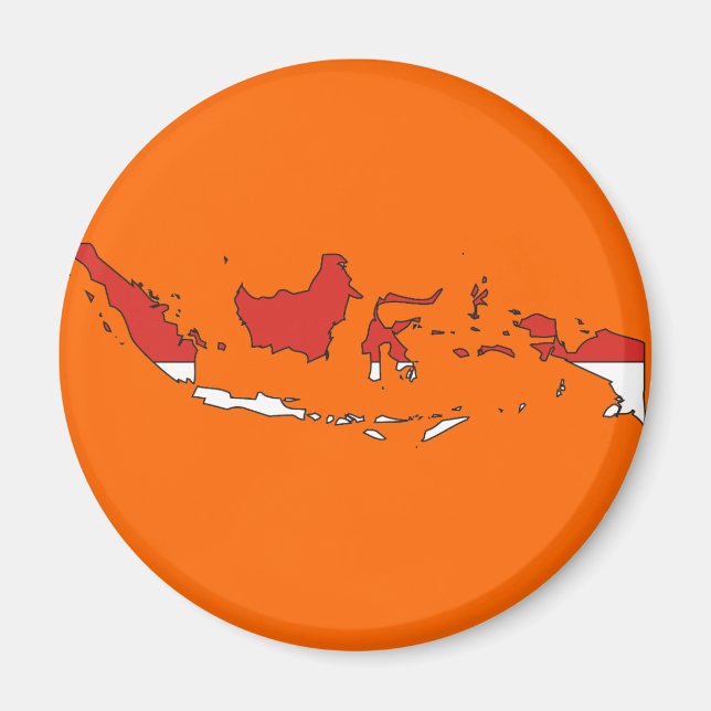 Flagge Indonesiens Magnet (Vorne)