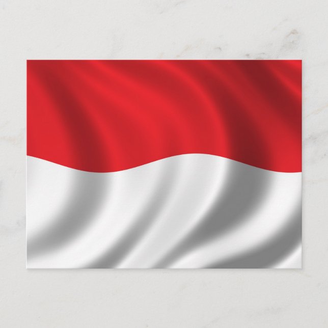 Flagge Indonesiens Postkarte (Vorderseite)