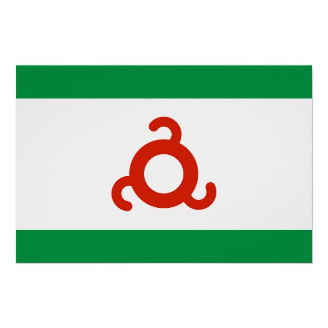 Flagge Inguschetiens Poster (Vorderseite)