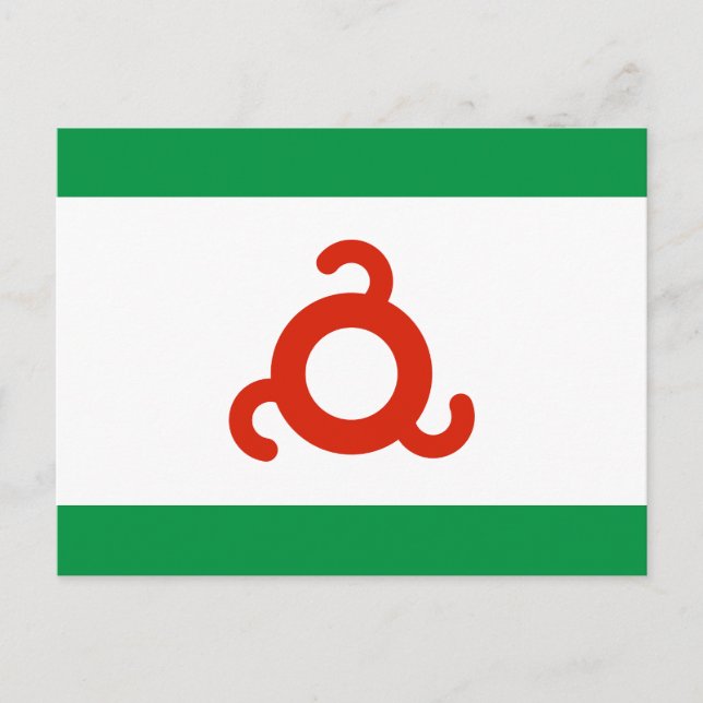 Flagge Inguschetiens Postkarte (Vorderseite)