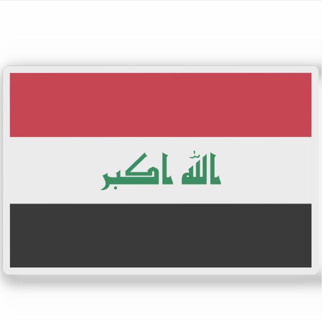 Flagge Iraks Aufkleber (Vorderseite)