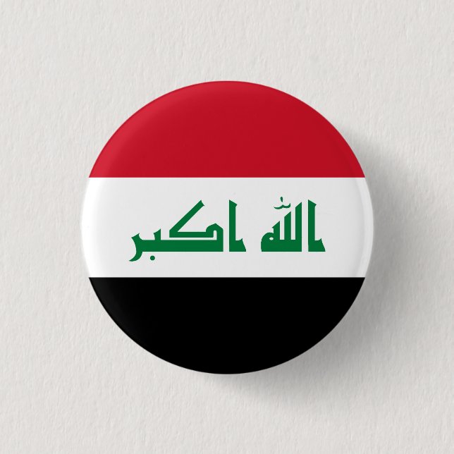 Flagge Iraks Button (Vorderseite)