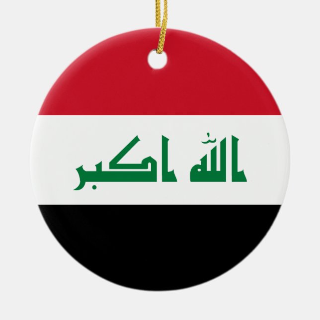 Flagge Iraks Keramik Ornament (Vorne)