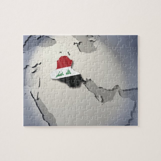Flagge Iraks Puzzle (Horizontal)