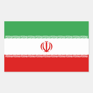 Flagge Iran/Iran/Iran Rechteckiger Aufkleber