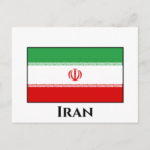 Flagge Iran (Iran) Postkarte