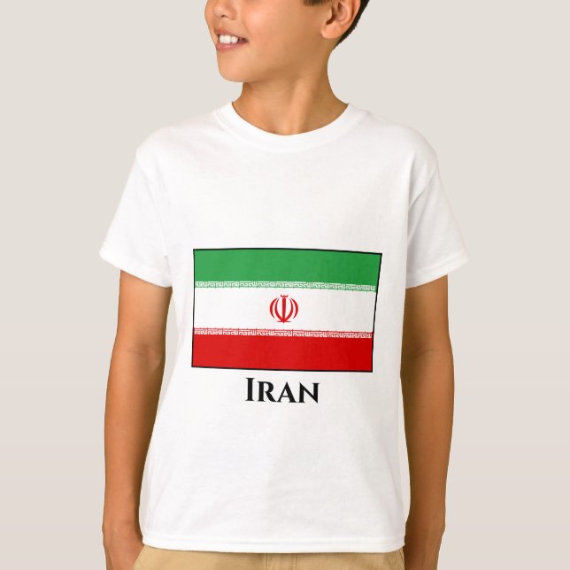 Flagge Iran (Iran) T-Shirt (Vorderseite)