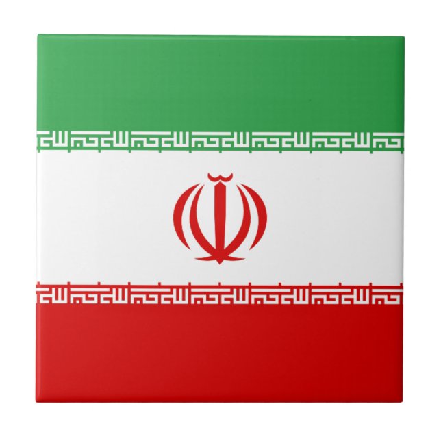 Flagge Irans Fliese (Vorderseite)