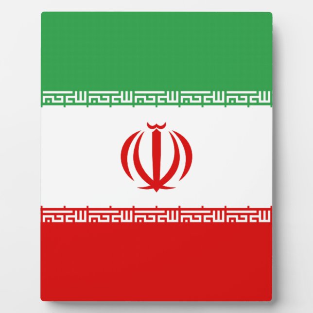 Flagge Irans Fotoplatte (Vorderseite)