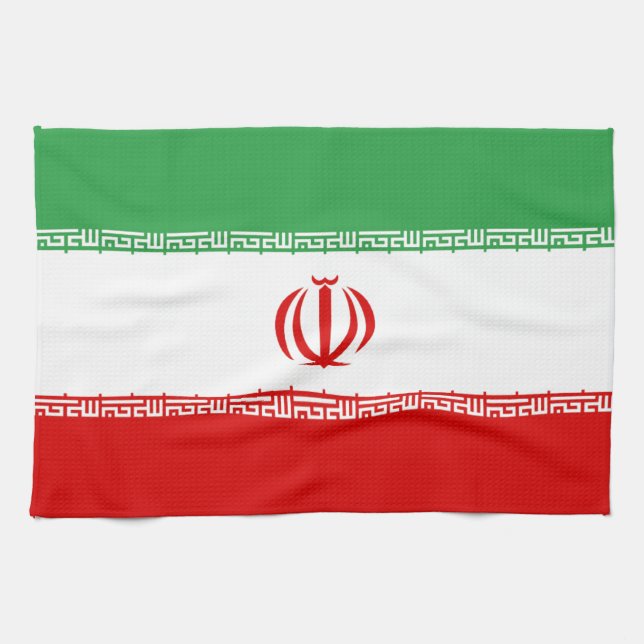 Flagge Irans Geschirrtuch (Horizontal)